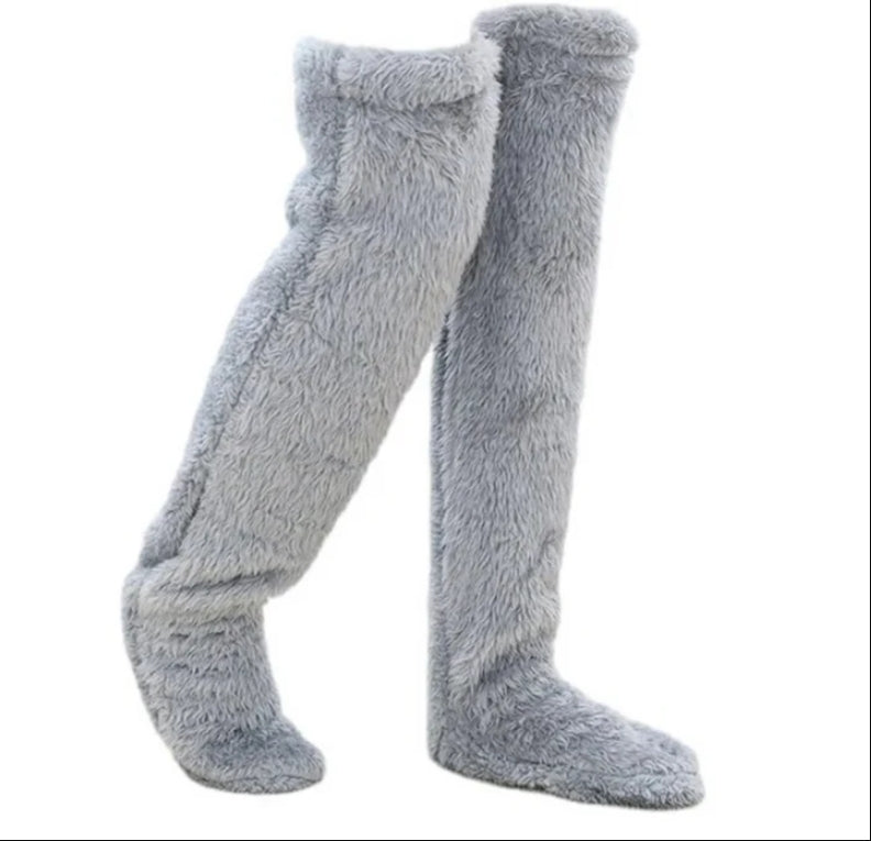 Plush Leg Socks Slippers