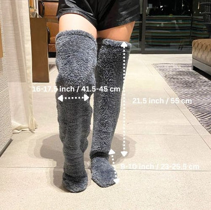 Plush Leg Socks Slippers