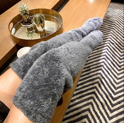 Plush Leg Socks Slippers