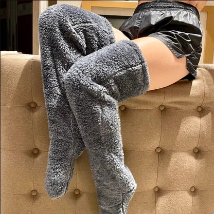 Plush Leg Socks Slippers