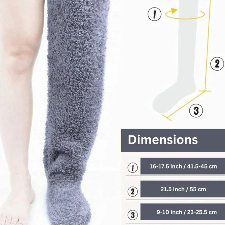 Plush Leg Socks Slippers