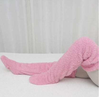 Plush Leg Socks Slippers